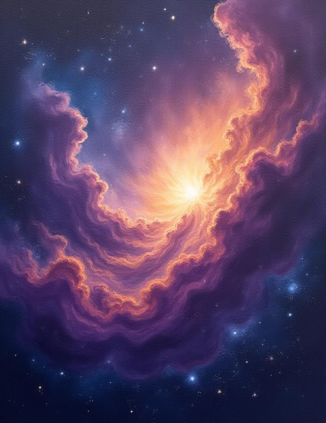 Painting of a glowing nebula